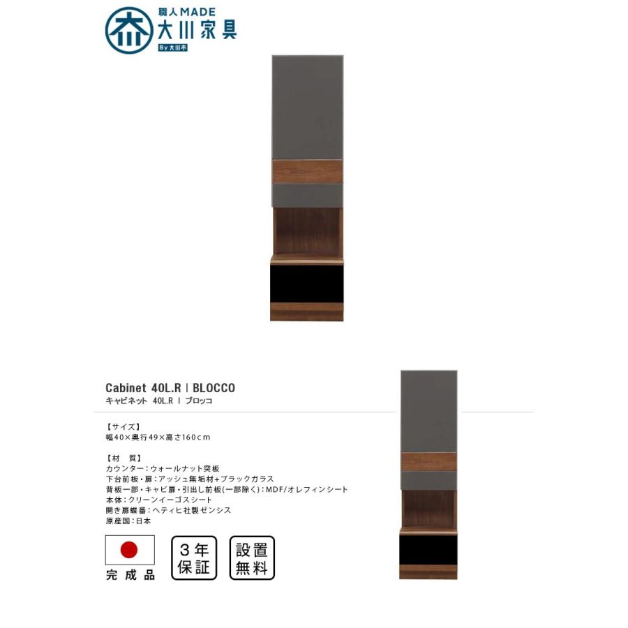 キャビネット 壁面収納 コレクションラック 幅40 完成品 コレクションボード 日本製 大川家具 |  | 03