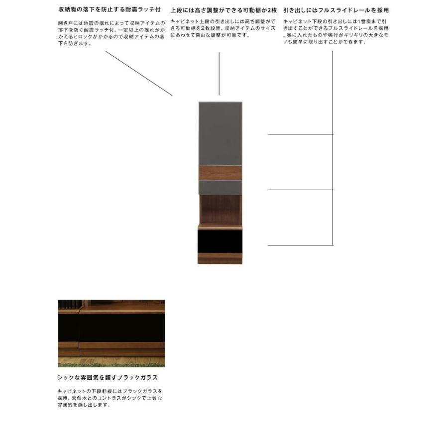 キャビネット 壁面収納 コレクションラック 幅40 完成品 コレクションボード 日本製 大川家具 |  | 05