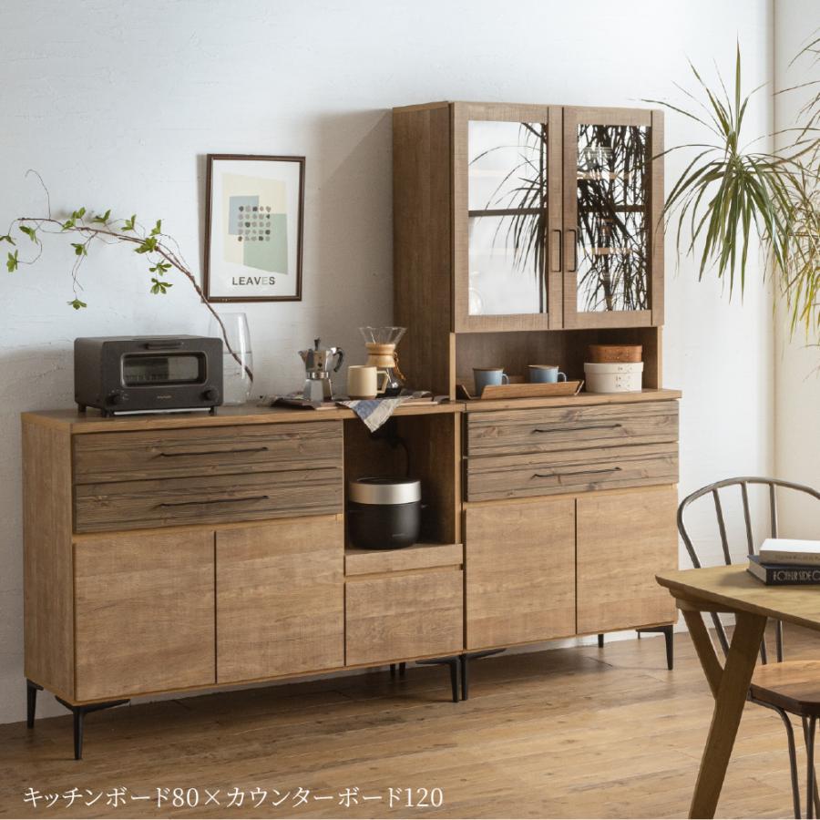 食器棚 幅120 大川家具 カウンターボード キッチンボード 完成品 モダン 北欧 シンプル ナチュラル スタイリッシュ 木製 オーク ステンレス 日本製 国産_10