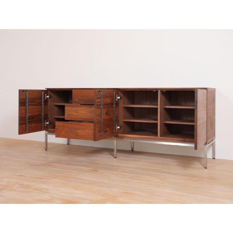 キャビネット リビングボード おしゃれ 北欧 幅180 収納 ウォールナット 完成品 木製 オーダー 国産 |  | 12