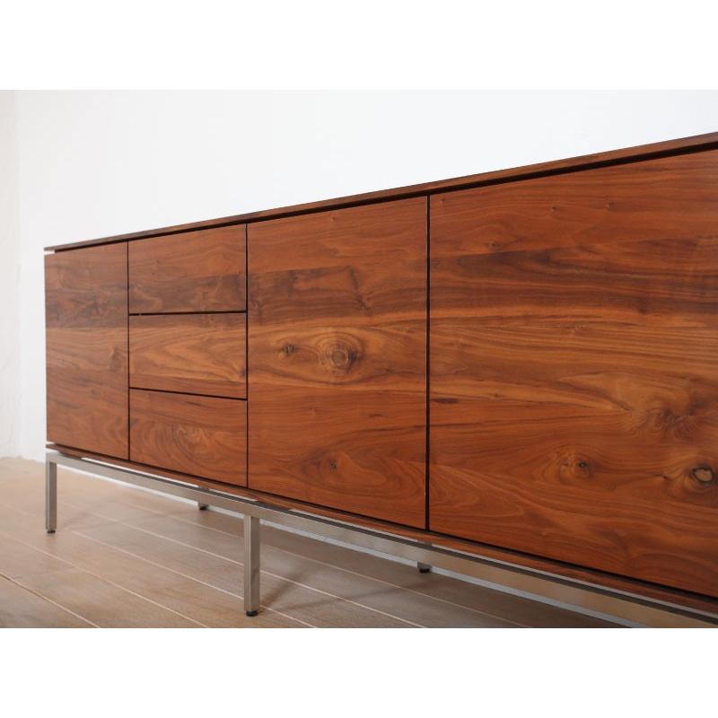 キャビネット リビングボード おしゃれ 北欧 幅180 収納 ウォールナット 完成品 木製 オーダー 国産 |  | 04