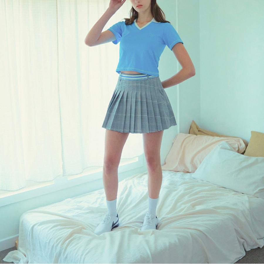 【韓国限定】INSTANTFUNK インスタントファンク Pleated culotte skirt ゴルフ スカート  22 S/S｜sym-men｜08