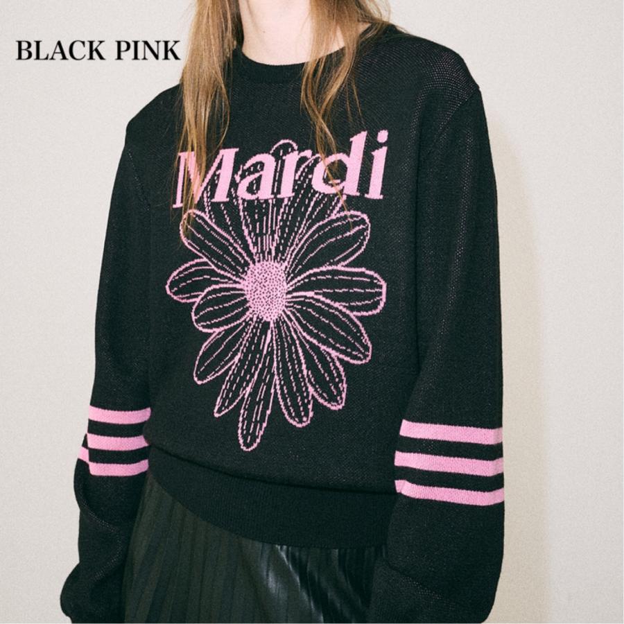 Mardi Mercredi ACTIF マルディメクルディ MARDI FLOWER KNIT PULLOVER