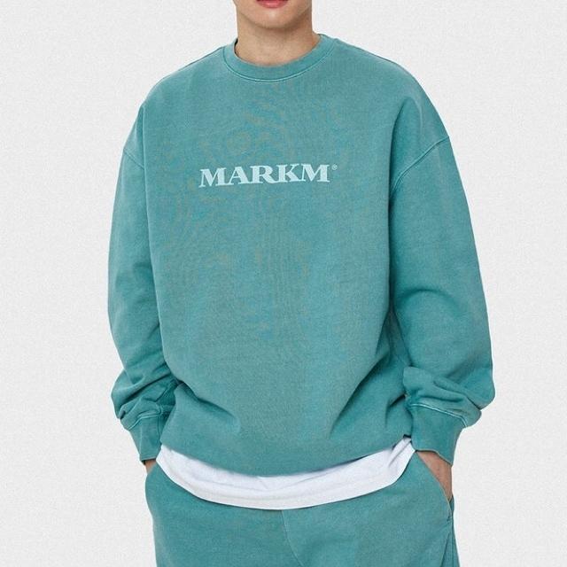 【BTS グク・ジン着用】MARKM マークエム Bold Logo Pigment Sweatshirts ロゴ スウェットシャツ｜sym-men｜12