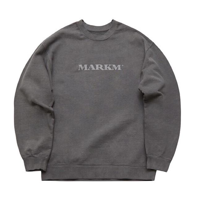 【BTS グク・ジン着用】MARKM マークエム Bold Logo Pigment Sweatshirts ロゴ スウェットシャツ｜sym-men｜02