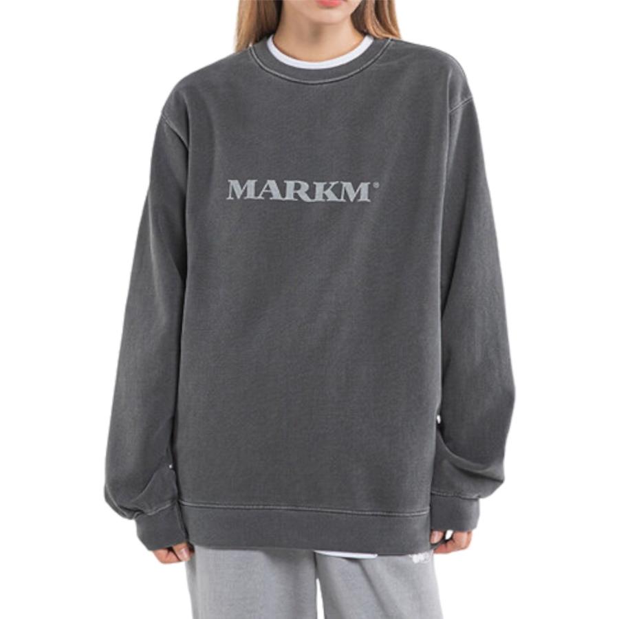 【BTS グク・ジン着用】MARKM マークエム Bold Logo Pigment Sweatshirts ロゴ スウェットシャツ｜sym-men｜07