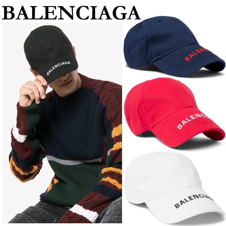 BALENCIAGA バレンシアガ ロゴキャップ 帽子 メンズ レディース ブラック ホワイト ネイビー レッド