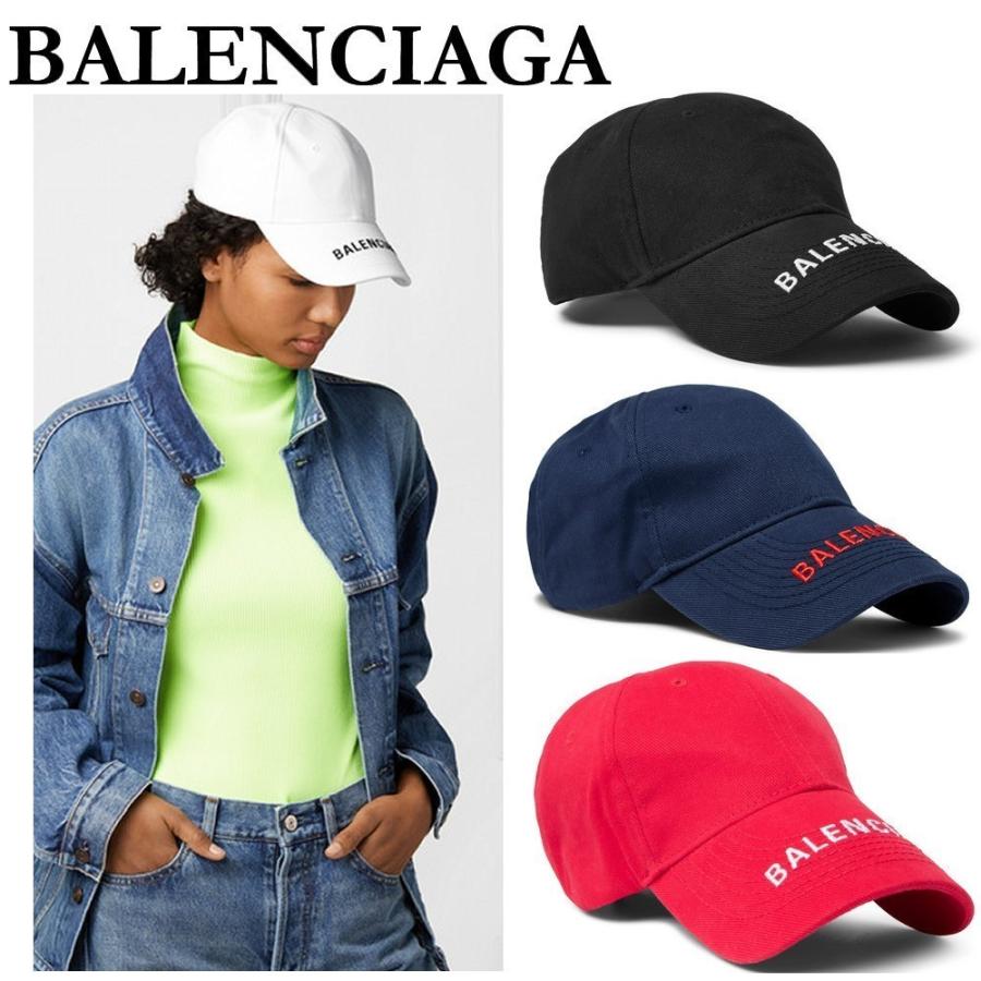 BALENCIAGA バレンシアガ ロゴキャップ 帽子 メンズ レディース ブラック ホワイト ネイビー レッド 