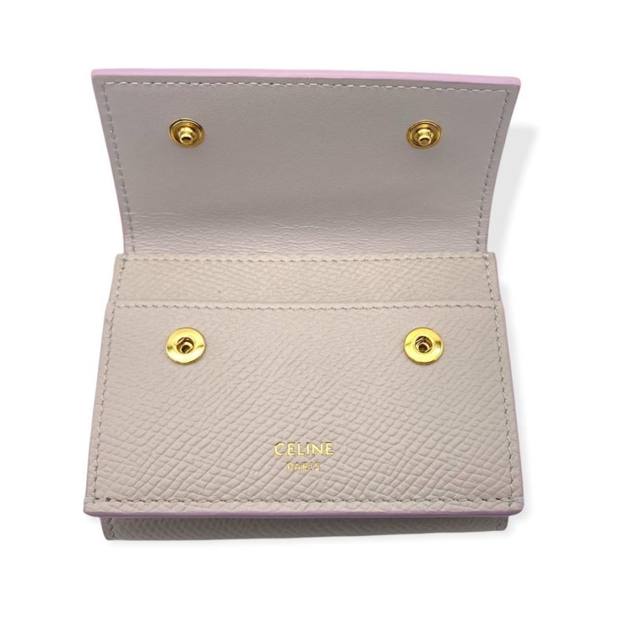 CELINE セリーヌ フォールドウォレット 三つ折り ミニ財布 ラベンダー CELINE セリーヌ フォールドウォレット 三つ折り ミニ財布 ラベンダー