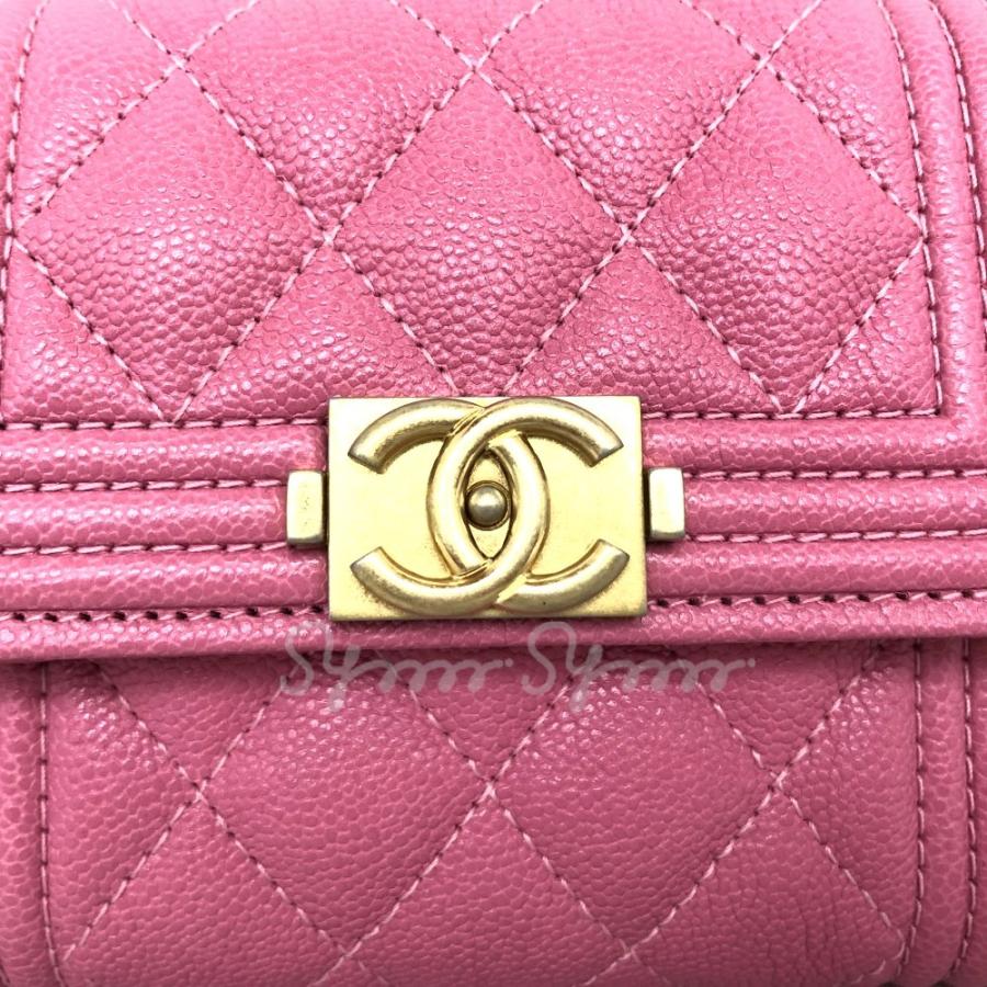 CHANEL シャネル BOY CHANEL ボーイシャネル キャビアマトラッセ 三