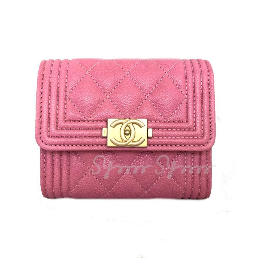 CHANEL BOY ミニ ウォレット シャネル ボーイ 三つ折り 財布-