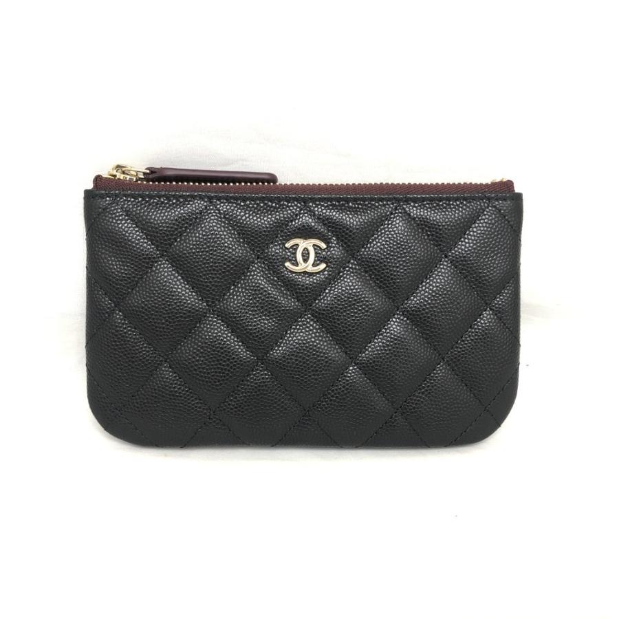 CHANEL シャネル キャビアマトラッセ クラシック ミニ ポーチ ブラック CHANEL シャネル キャビアマトラッセ クラシック ミニ ポーチ ブラック