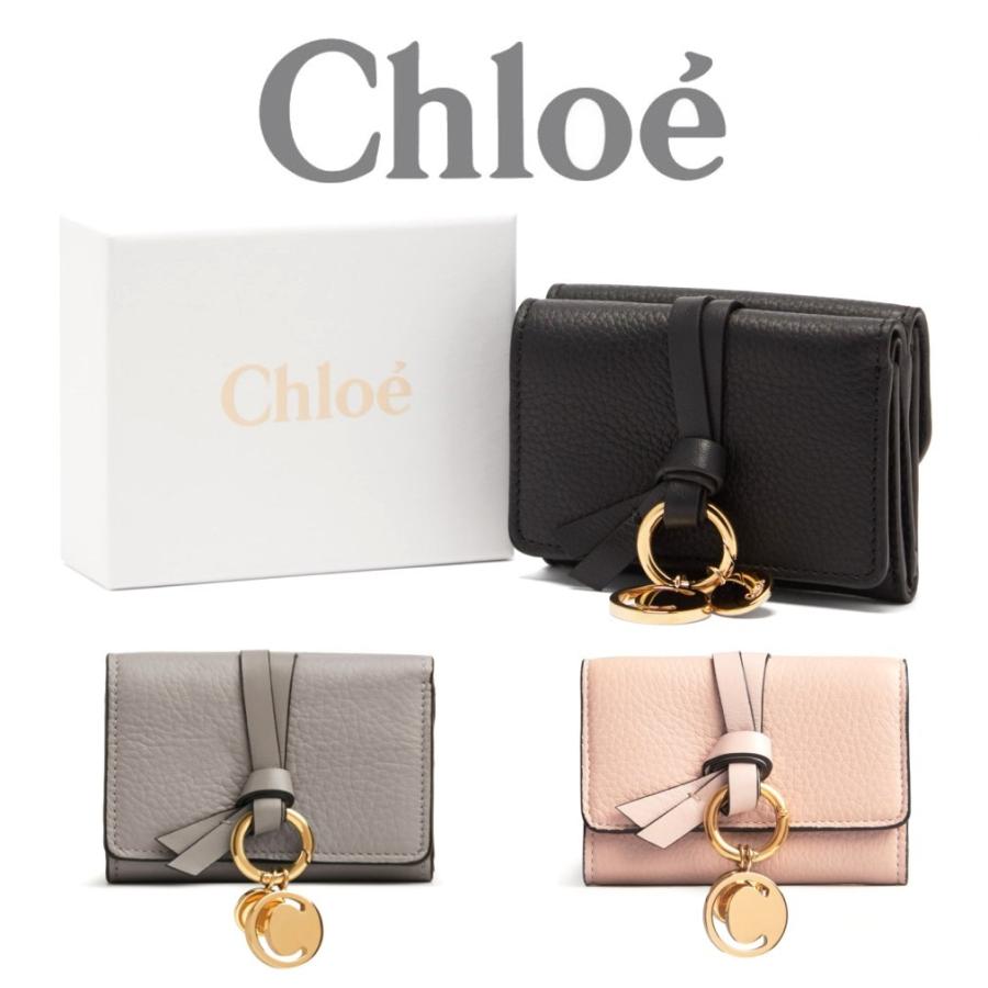 Chloe クロエ 三つ折り ミニ財布 コインパース付 ALPHABET アルファベット ミニトリフォールド ゴールド :chloe0003