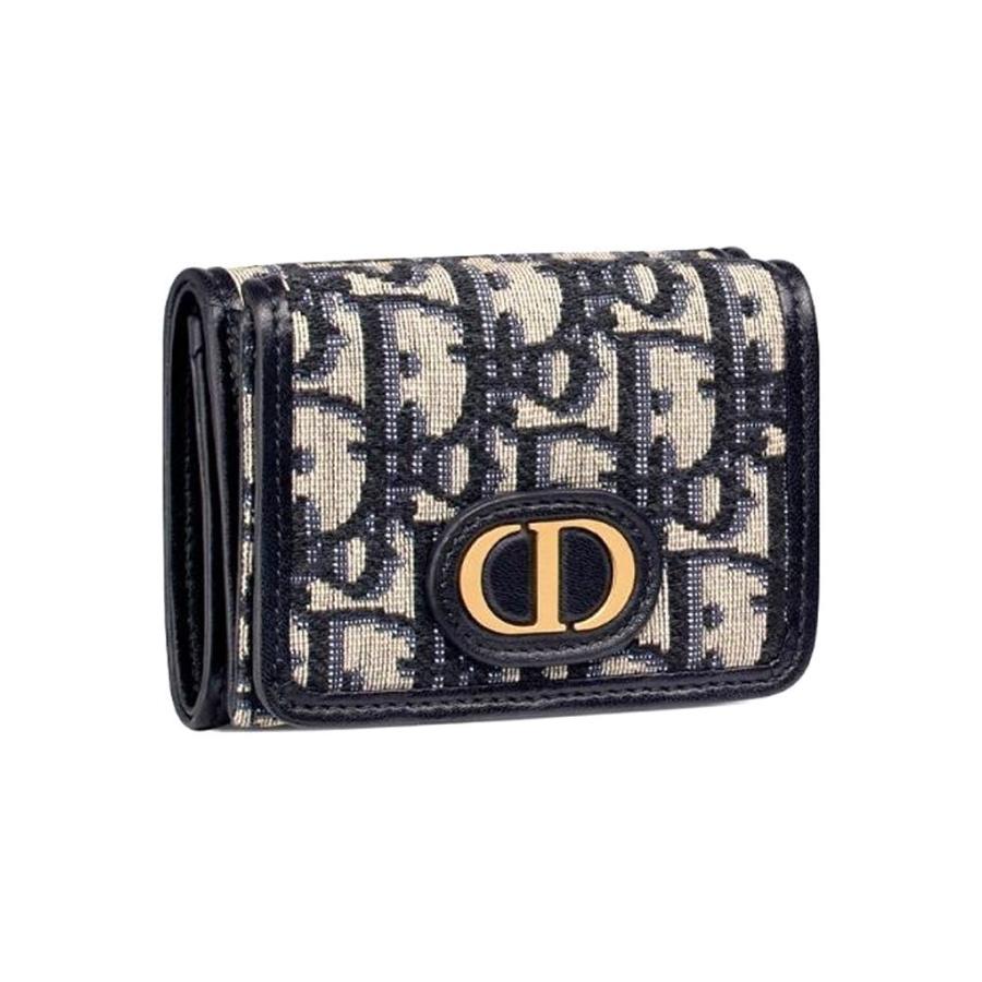 Dior ディオール 30 MONTAIGNE コンパクト ウォレット ネイビー
