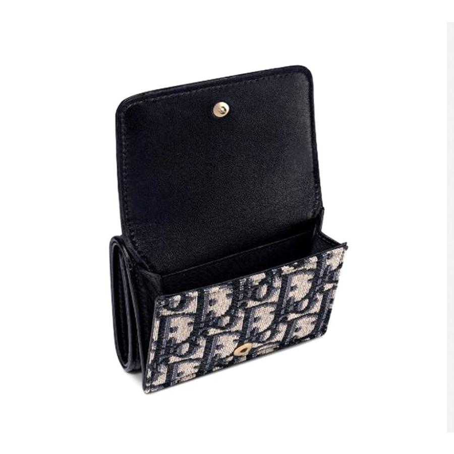 【タイムセール】 Dior ディオール 30 MONTAIGNE コンパクト ウォレット ネイビー 【EI1166897309】(42315円)