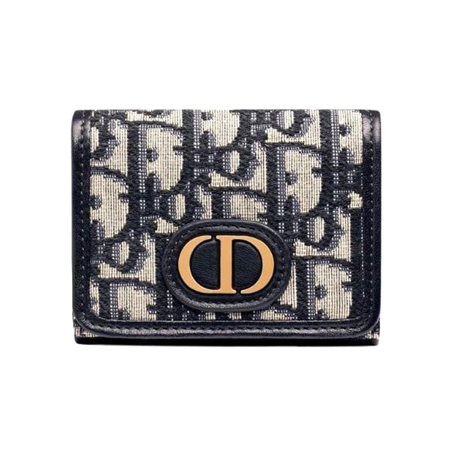 【タイムセール】 Dior ディオール 30 MONTAIGNE コンパクト ウォレット ネイビー 【EI1166897309】(42315円)