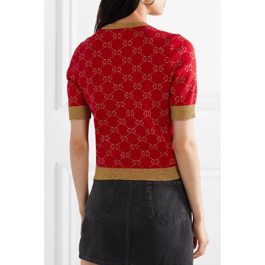 安室奈美恵さん着用 Gucci グッチ メタリック コットンブレンド セーター 半袖 イッテq Gu0001 Symm Symm Yahoo 店 通販 Yahoo ショッピング
