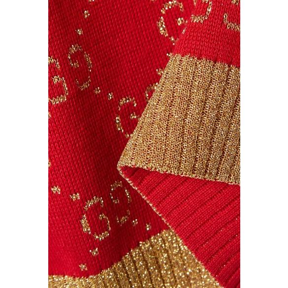 【訳あり品】 安室奈美恵さん着用 GUCCI グッチ メタリック コットンブレンド セーター 半袖 イッテQ 【DG1774543659】(64350円)