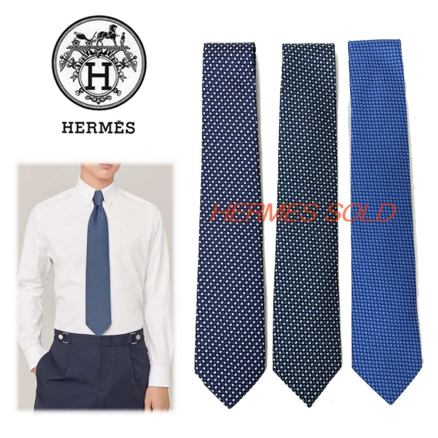 HERMES SOLD エルメス ネクタイ シルクツイルタイ7cm ジオメ :he0044:symm.symm.Yahoo!店 - 通販