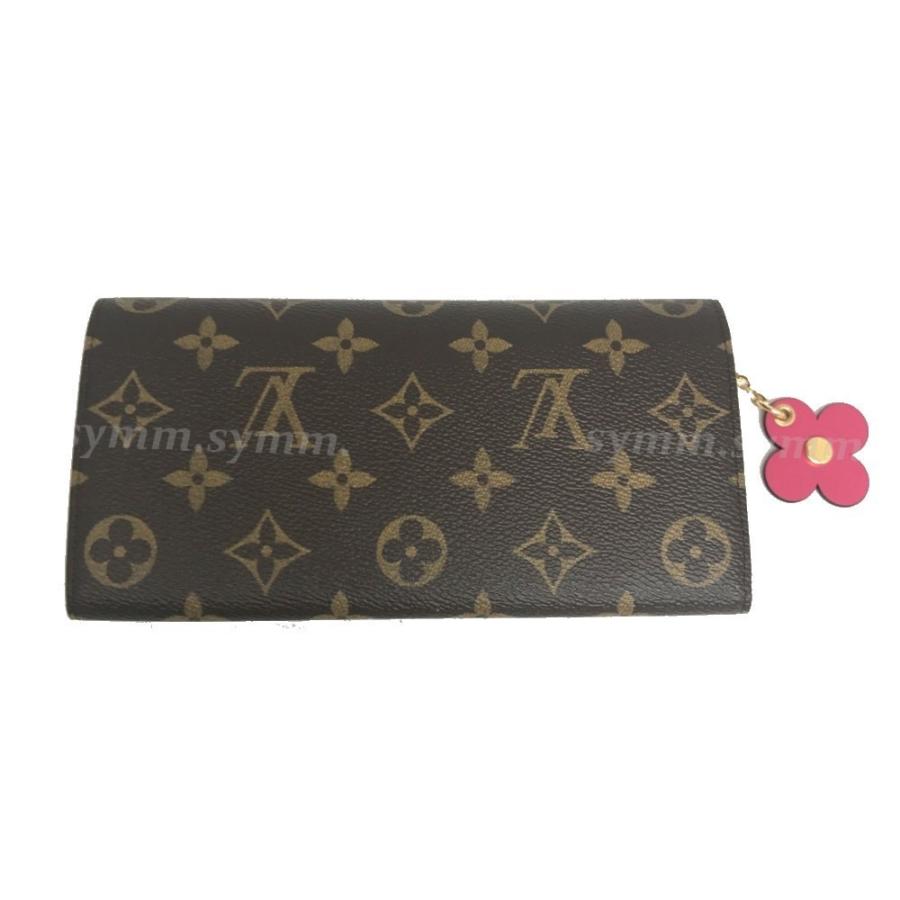 USED Louis Vuitton ルイヴィトン ポルトフォイユ エミリー フラワーチャーム フラップ 長財布 【C1120678152】(40639円)