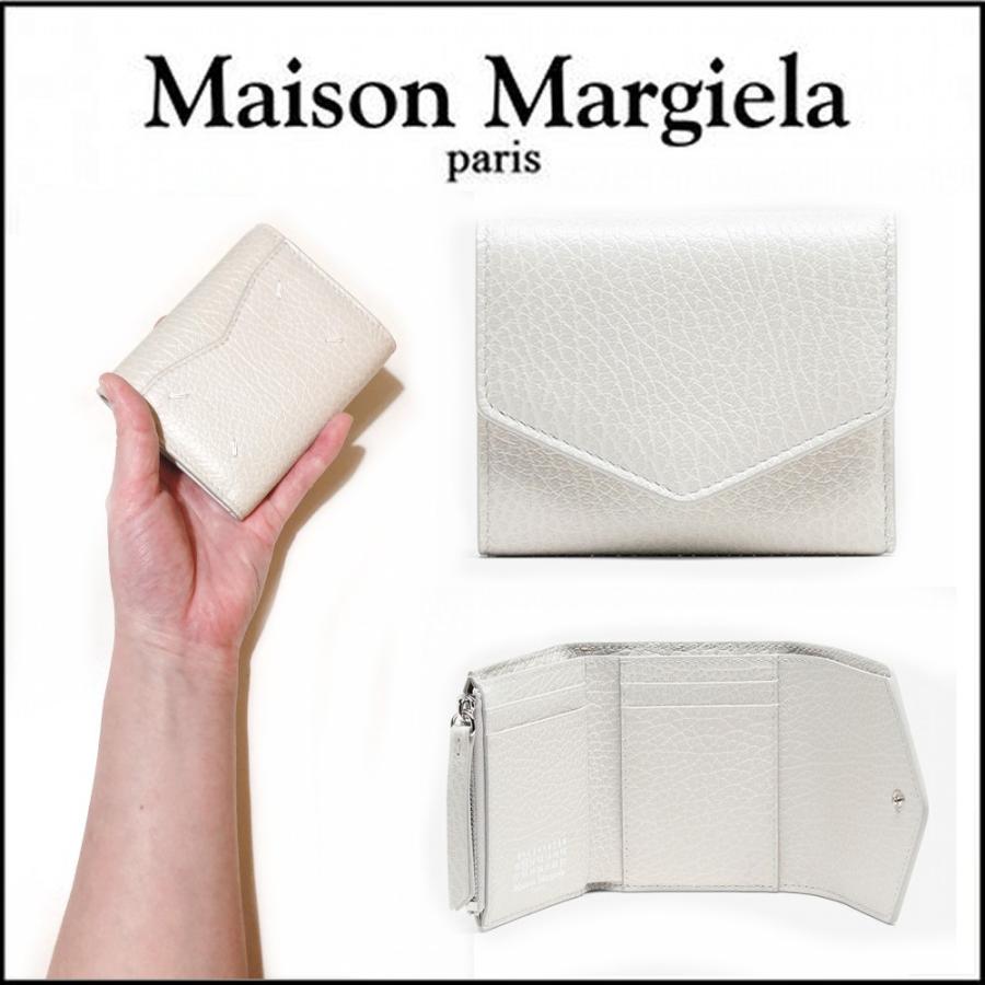MAISON MARGIELA メゾンマルジェラ エンベロープ レザー ウォレット 三つ折りミニ財布 グレージュ  :MARGIELA0001:symm.symm.Yahoo!店 - 通販 - Yahoo!ショッピング
