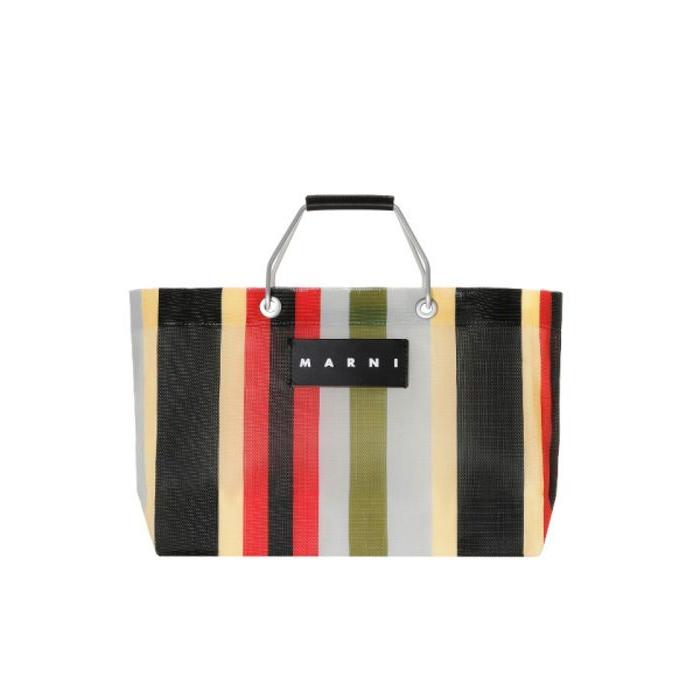 MARNI MARKET マルニ マーケット ストライプ トートバッグ ミニ マルチ MARNI MARKET マルニ マーケット ストライプ トートバッグ ミニ マルチ