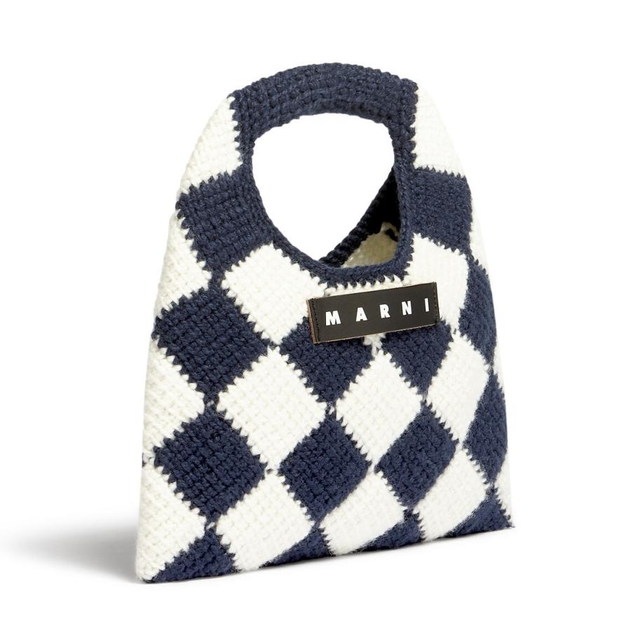 新品MARNI マルニマーケット スモール テックウール リリーホワイト