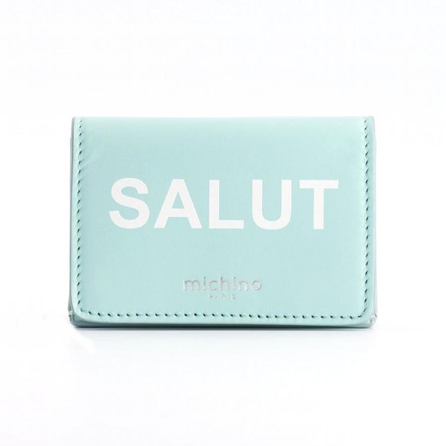 michino PARIS ミチノパリ SALUT サリュー ロゴ 三つ折り mini財布  