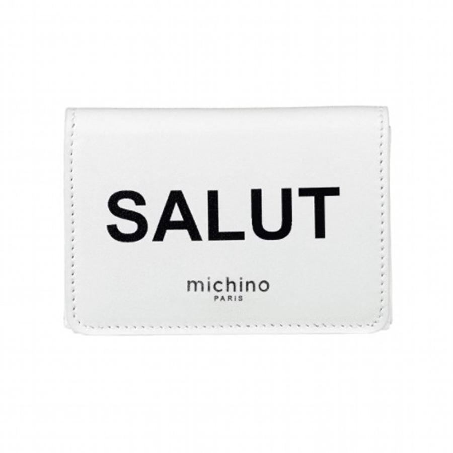michino PARIS ミチノパリ SALUT サリュー ロゴ 三つ折り mini財布  