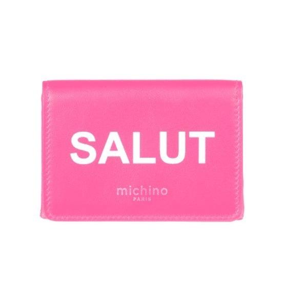 michino PARIS ミチノパリ SALUT サリュー ロゴ 三つ折り mini michino PARIS ミチノパリ SALUT サリュー ロゴ 三つ折り mini
