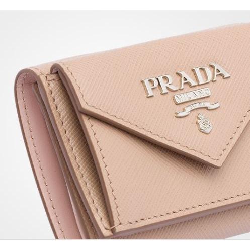 PRADA プラダ サフィアーノ バイカラー 三つ折り ミニ ウォレット