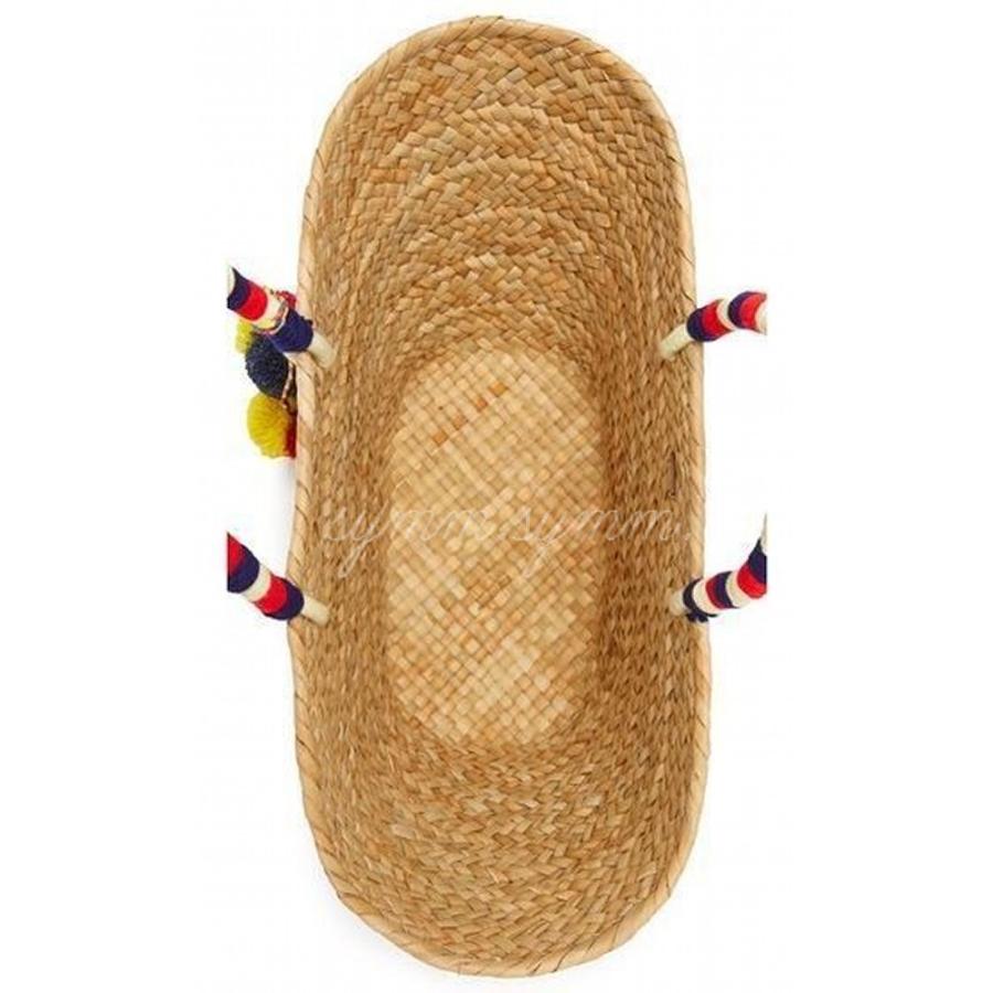 USED KAYU カユ ポンポン付き かごバッグ RonHerman ロンハーマン 取扱 ピンク ブラック ネイビー ブルー イエロー ベージュ レッド ホワイト 【1957482638】(12070円)