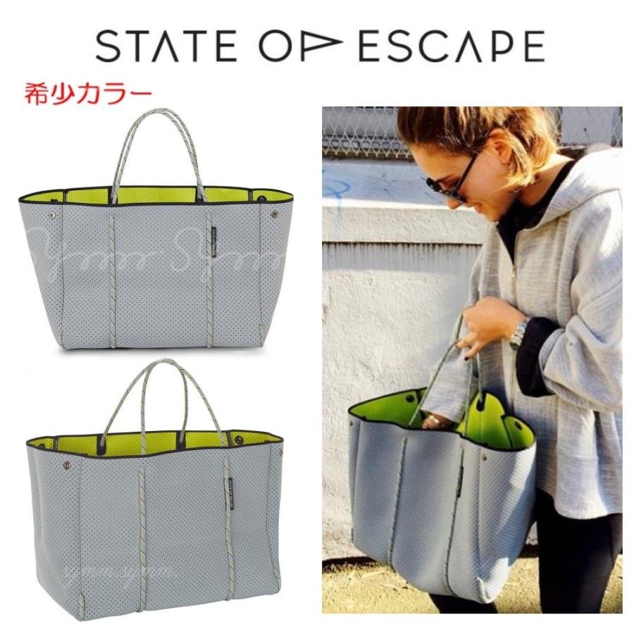 ステイトオブエスケープ State of Escape ESCAPE TOTE トートバッグ 希少カラー グレー イエロー｜symm