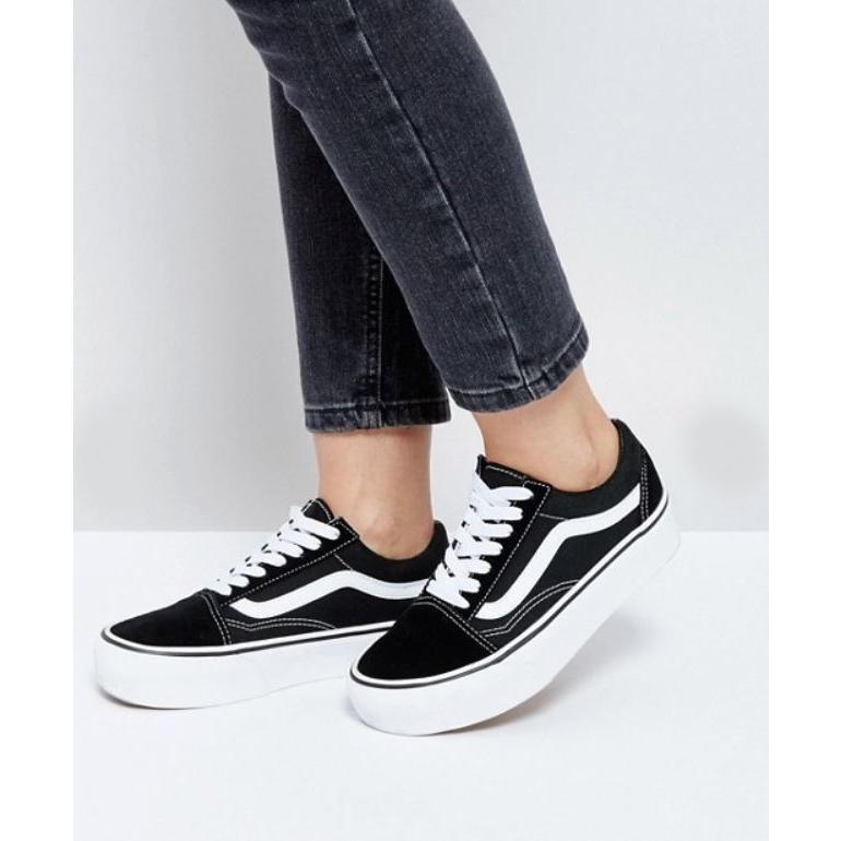 USA企画 Vans バンズ Old Skool platform sneakers オールドスクール プラットフォーム スニーカー ブラック ユニセックス 純正モデル｜symm｜02