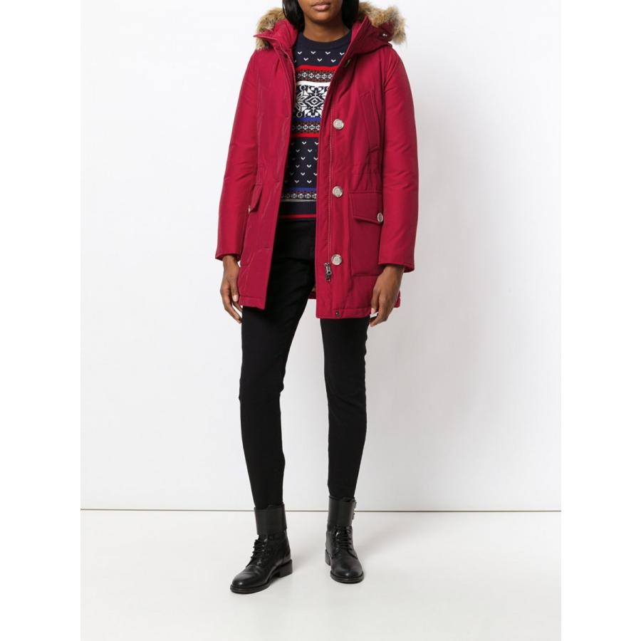 WOOLRICH ウールリッチレッド ダウンコート ファー付き