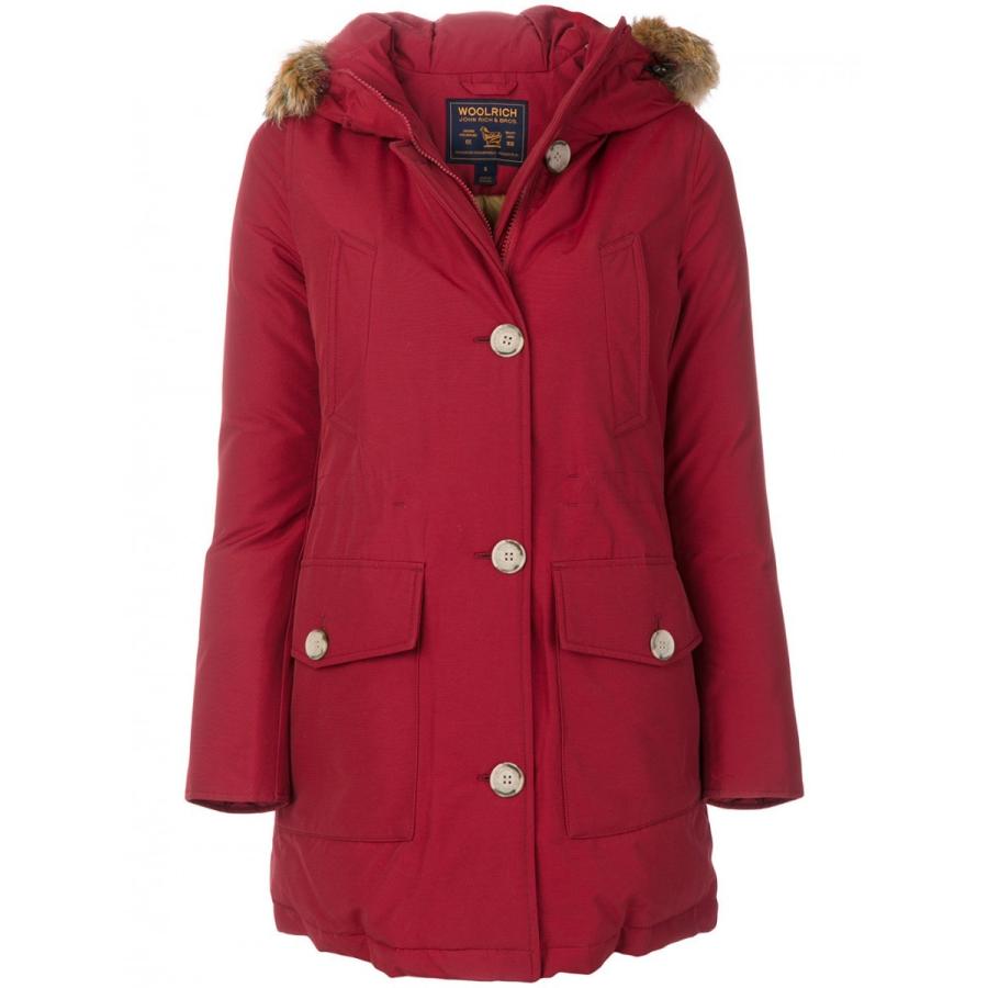 WOOLRICH ウールリッチレッド ダウンコート ファー付き