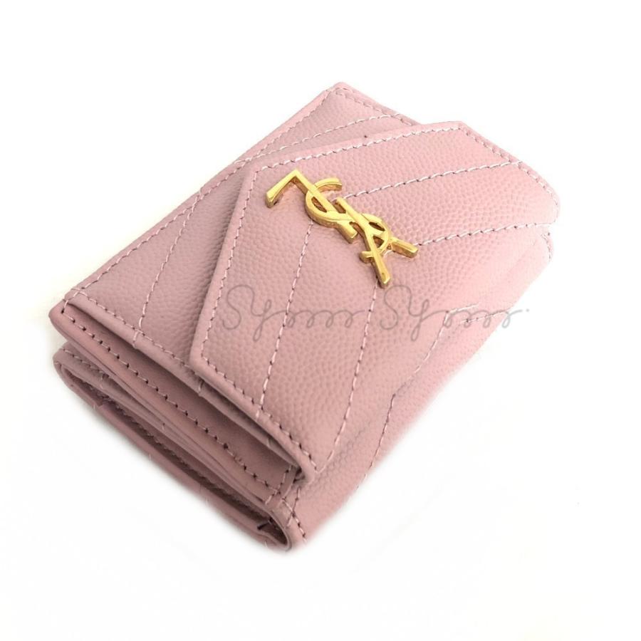 Saint Laurent サンローラン Yslメタルロゴ 三つ折り ミニ財布 ピンク Ysl0005 Symm Symm Yahoo 店 通販 Yahoo ショッピング