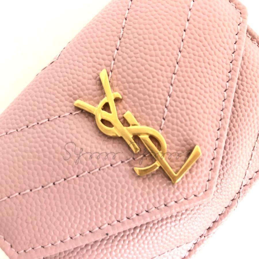 Saint Laurent サンローラン Yslメタルロゴ 三つ折り ミニ財布 ピンク Ysl0005 Symm Symm Yahoo 店 通販 Yahoo ショッピング
