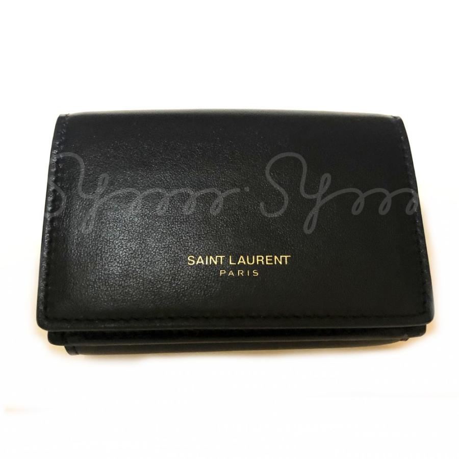 Saint Laurent サンローラン 三つ折り ミニ財布 ブラック メンズ Ysl0011 Symm Symm Yahoo 店 通販 Yahoo ショッピング