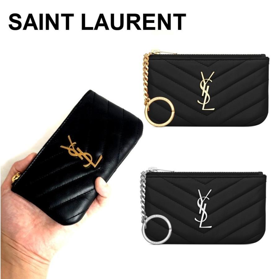 Saint Laurent サンローラン YSLメタルロゴ モノグラム キーポーチ キーケース ブラック  :ysl0016:symm.symm.Yahoo!店 - 通販 - Yahoo!ショッピング