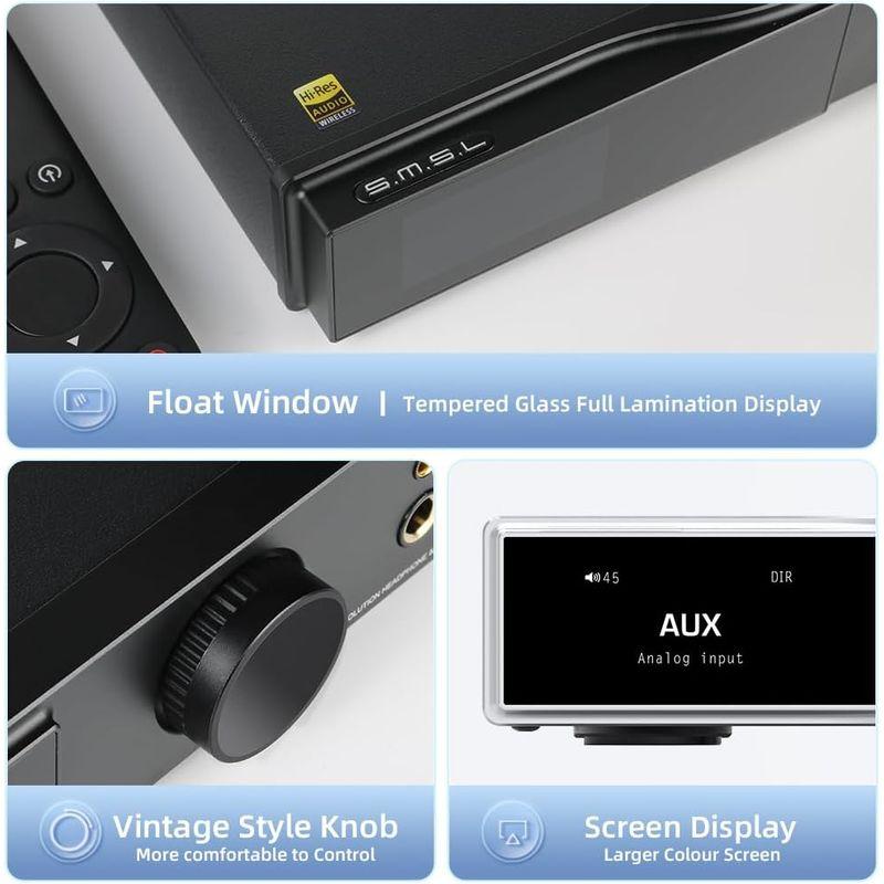 SMSL AO300 MA5332MS 165Wx2 D級パワーアンプ & CS43131 DACヘッドフォンアンプ、USB/COAX/OP