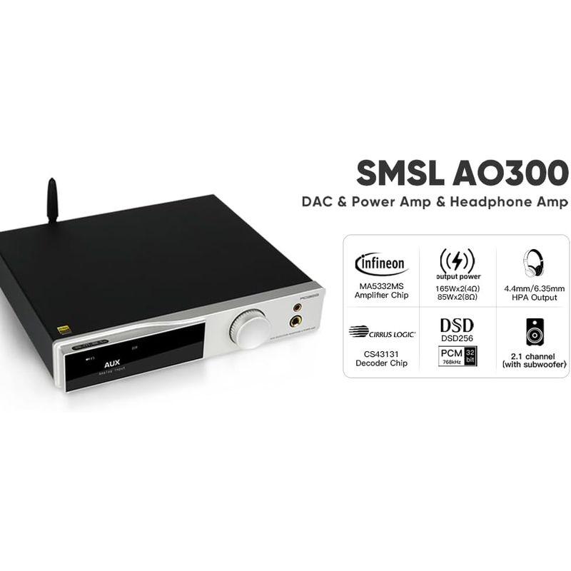 SMSL AO300 MA5332MS 165Wx2 D級パワーアンプ & CS43131 DACヘッドフォンアンプ、USB/COAX/OP