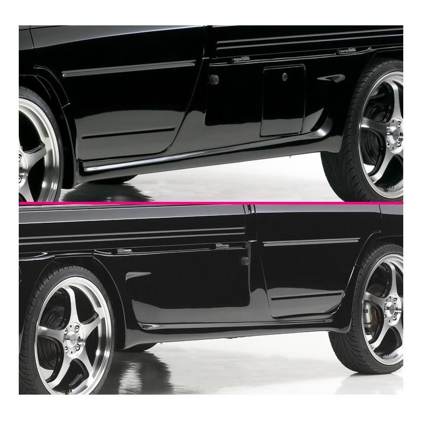 希少 レア 三菱 ミニキャブ U61T 純正エアロ パネル セット 三菱（MITSUBISHI） ◇Kei-Zone 慶虎 エアロサイドパネル ミニキャブ