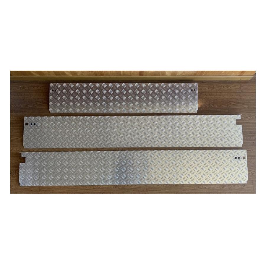 ダイハツ ☆軽トラ 荷台あおりアルミ縞板インナーカバー 3方SET 