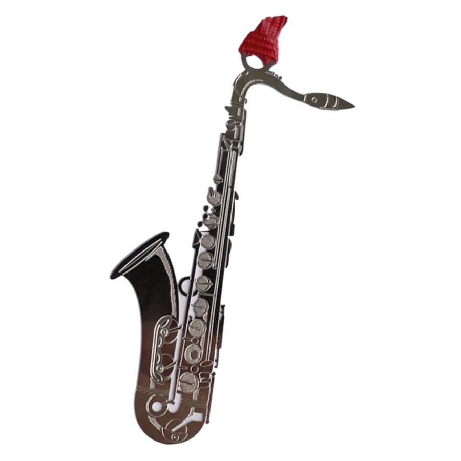 しおり 金属 おしゃれ テナーサックスS Tenor saxophone 1枚入り 極薄 シルバー | 