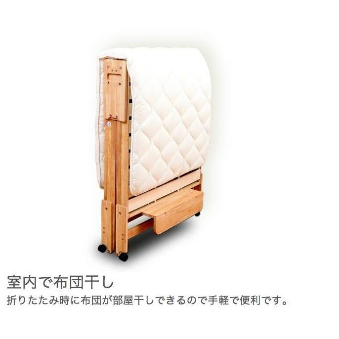 すのこベッド 折りたたみベッド シングル ヒノキ ひのき 檜 折りたたみ 国産 ハイタイプ(床面高36cm) NK-2770 |  | 07