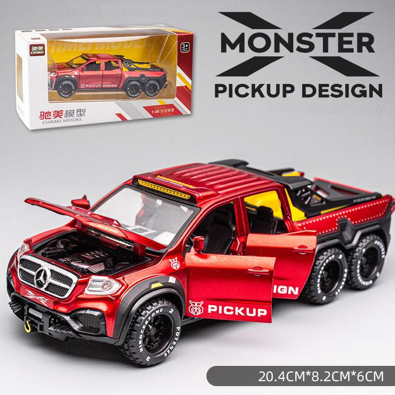 1/28 Mercedes Benz X-Class ピックアップ 6X6 モデルカー ミニカー 