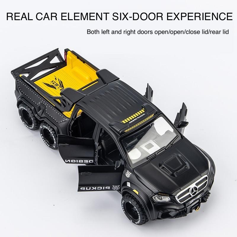 1/28 Mercedes Benz X-Class ピックアップ 6X6 モデルカー ミニカー 