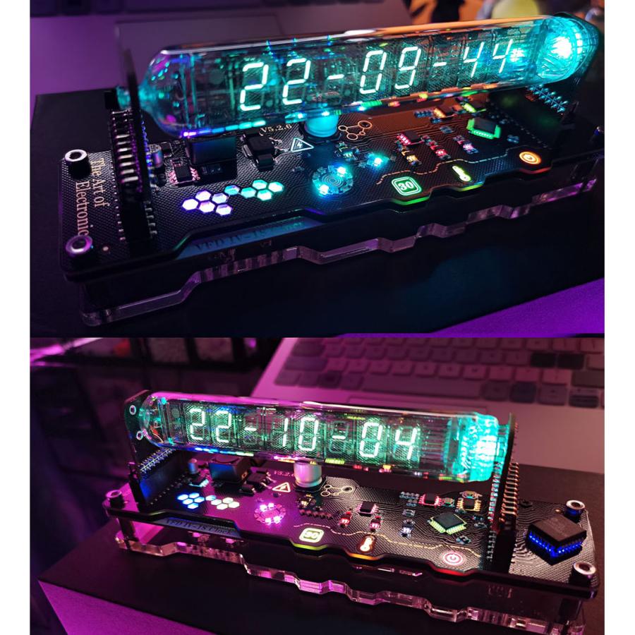 IV-18 VFD リファインニキシーチューブ クロック RGB LED｜synergy2｜05