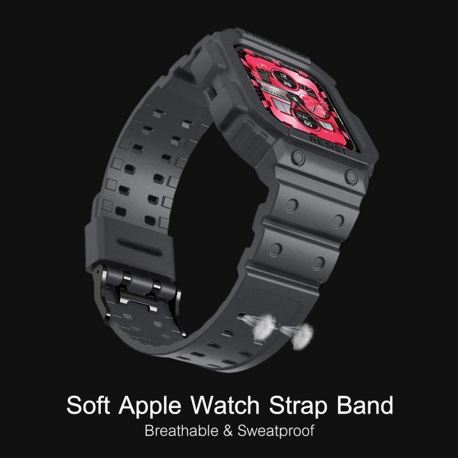 Apple Watch 6/SE/5/4/3/2/1対応 44, 42mm ミリタリー保護ケース バンド｜synergy2｜02